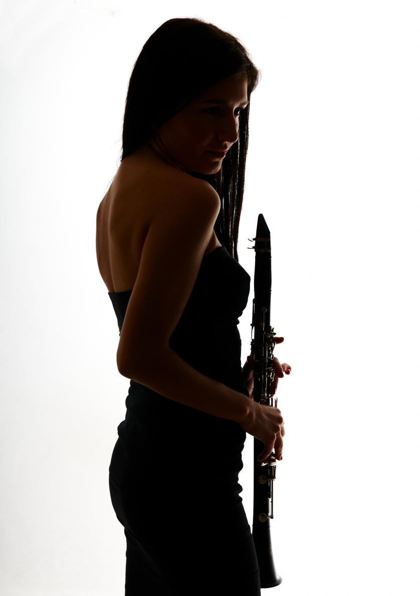 woman with a clarinet